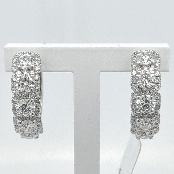 DIAMOND HUGGIE EARRINGS Image 4 Blue Water Jewelers Saint Augustine, FL