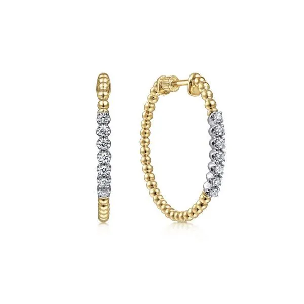 BUJUKAN DIAMOND HOOP EARRINGS Blue Water Jewelers Saint Augustine, FL
