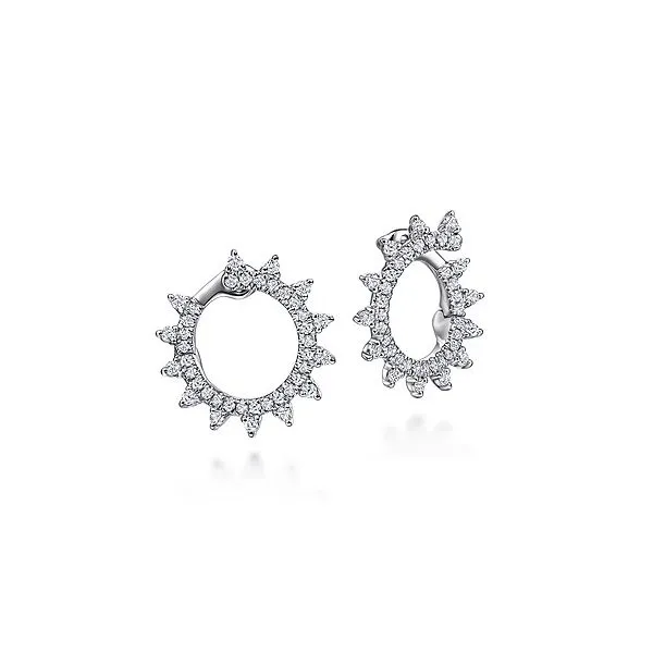 LUSSO DIAMOND HOOP EARRINGS Blue Water Jewelers Saint Augustine, FL