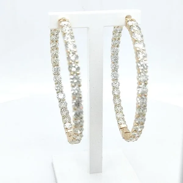 DIAMOND HOOP EARRINGS Image 2 Blue Water Jewelers Saint Augustine, FL