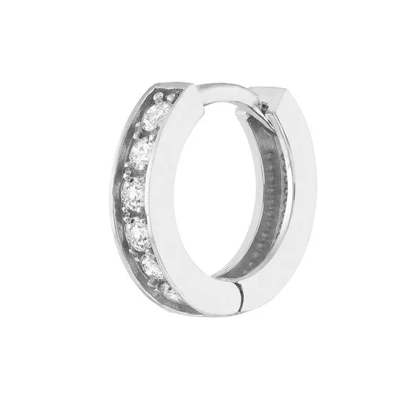 Diamond Huggie Earrings Image 2 Blue Water Jewelers Saint Augustine, FL