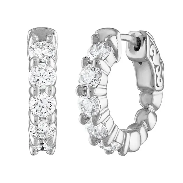 1.50 TCW DIAMOND HUGGIE EARRINGS Blue Water Jewelers Saint Augustine, FL