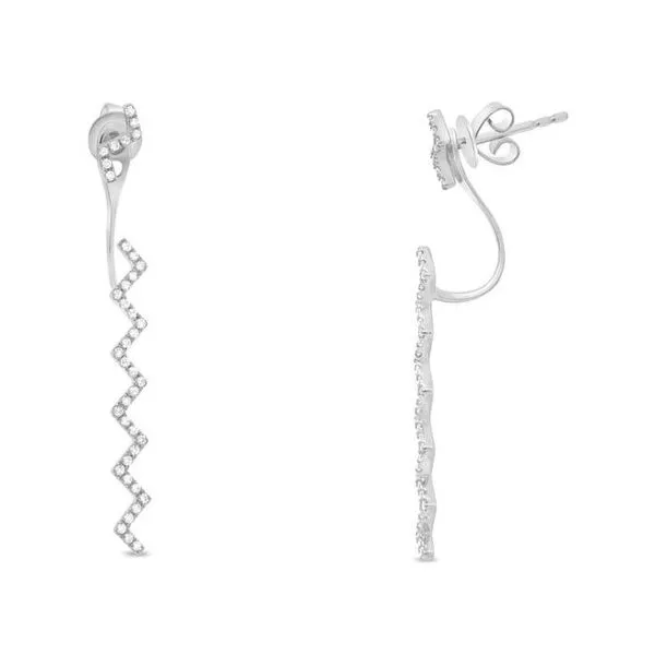 0.27 TCW DIAMOND ZIG ZAG EARRINGS Blue Water Jewelers Saint Augustine, FL