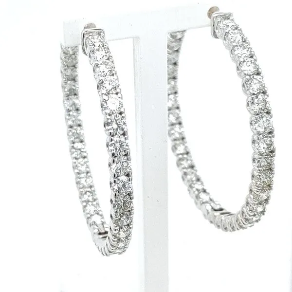 6.92 TCW DIAMOND INSIDE OUTSIDE HOOP EARRINGS Blue Water Jewelers Saint Augustine, FL
