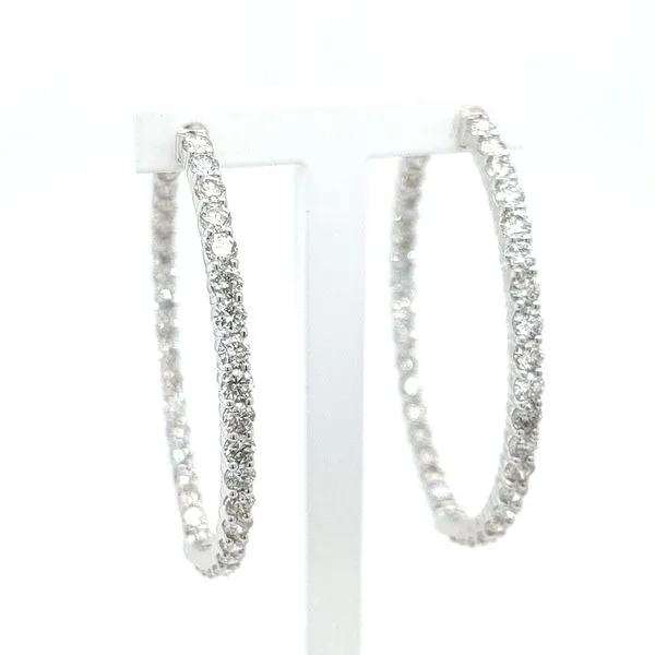 DIAMOND INSIDE OUTSIDE HOOP EARRINGS Blue Water Jewelers Saint Augustine, FL
