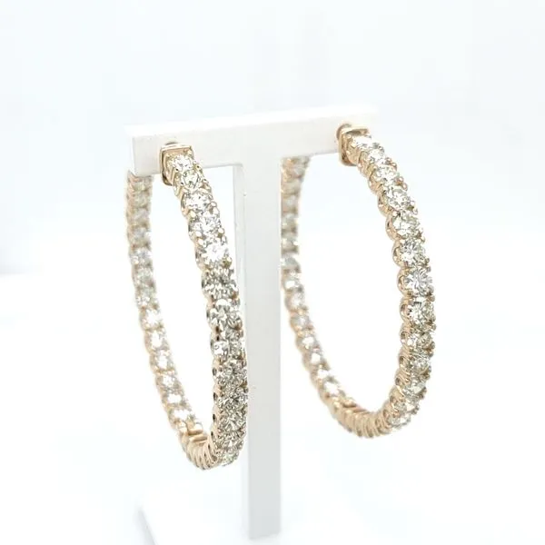 DIAMOND INSIDE OUTSIDE HOOP EARRINGS Blue Water Jewelers Saint Augustine, FL
