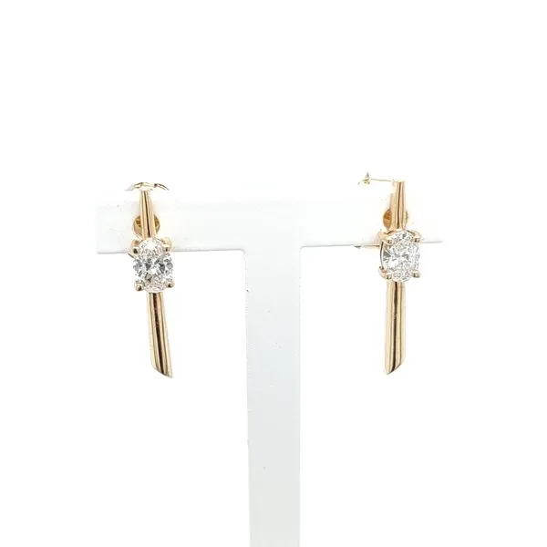 DIAMOND PILLAR STUD EARRINGS Blue Water Jewelers Saint Augustine, FL