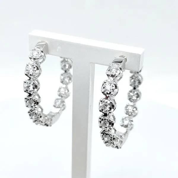 0.60 TCW DIAMOND HOOP EARRINGS Blue Water Jewelers Saint Augustine, FL