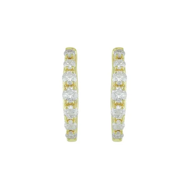 0.77 TCW GRADUATED DIAMOND HOOP EARRINGS Blue Water Jewelers Saint Augustine, FL