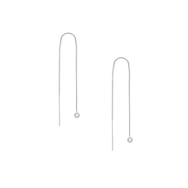 0.05 TCW DIAMOND THREADER EARRINGS Blue Water Jewelers Saint Augustine, FL