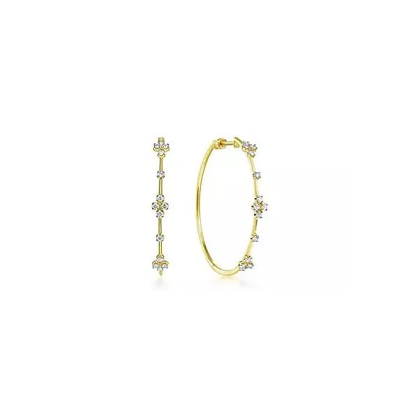 0.51 TCW DIAMOND HOOP EARRINGS Blue Water Jewelers Saint Augustine, FL