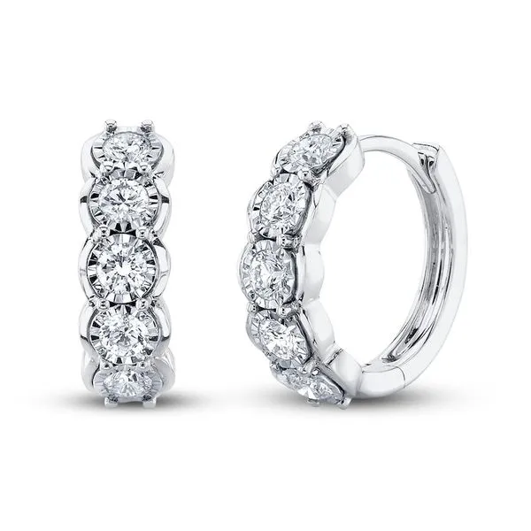 0.60 TCW DIAMOND HUGGIE EARRINGS Blue Water Jewelers Saint Augustine, FL