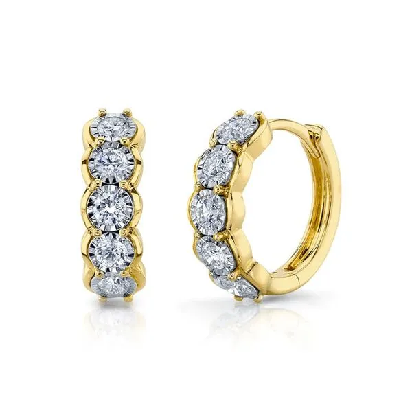 0.60 TCW DIAMOND HUGGIE EARRINGS Blue Water Jewelers Saint Augustine, FL