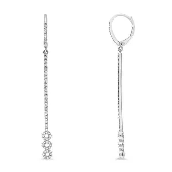 DIAMOND 0.32 TCW VERTICAL BAR EARRINGS Blue Water Jewelers Saint Augustine, FL