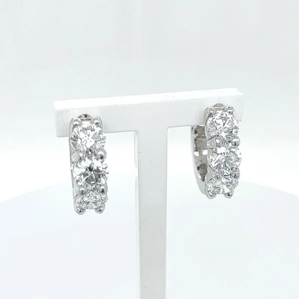 LAB-GROWN DIAMOND HUGGIE EARRINGS Image 2 Blue Water Jewelers Saint Augustine, FL