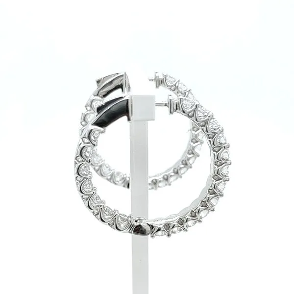 4.00TCW LAB-GROWN DIAMOND HOOP EARRINGS Image 2 Blue Water Jewelers Saint Augustine, FL