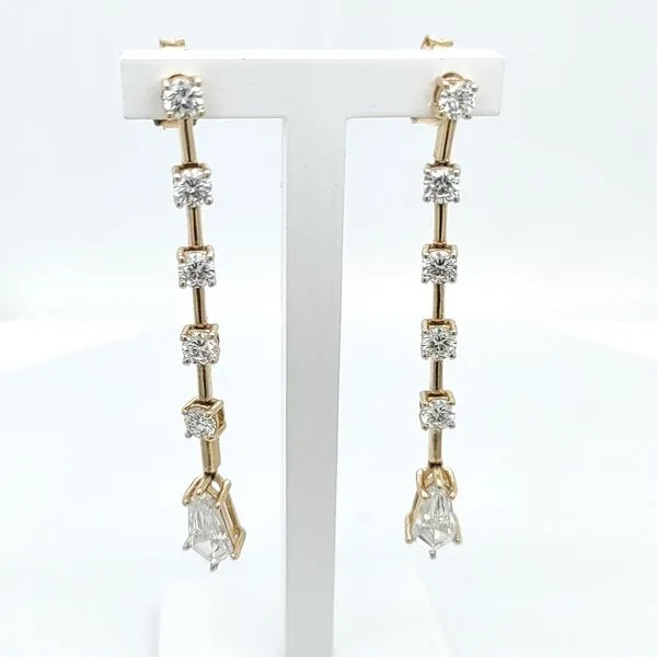 2.23TCW LAB-GROWN DIAMOND DANGLE EARRINGS Blue Water Jewelers Saint Augustine, FL