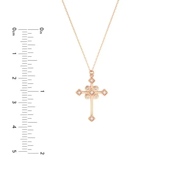 Diamond Cross Pendant Necklace Image 3 Blue Water Jewelers Saint Augustine, FL