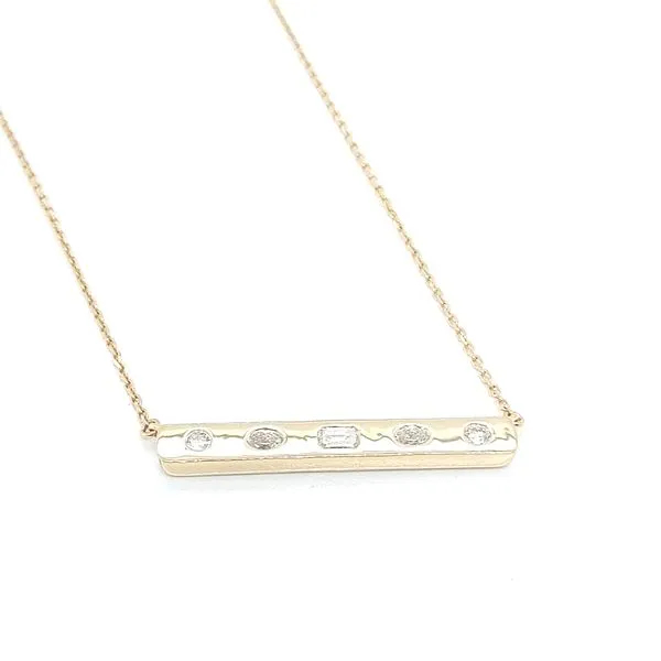 0.50 TCW DIAMOND BAR PENDANT NECKLACE Image 2 Blue Water Jewelers Saint Augustine, FL
