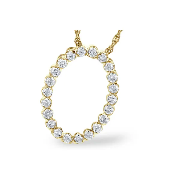 DIAMOND OVAL PENDANT NECKLACE Blue Water Jewelers Saint Augustine, FL
