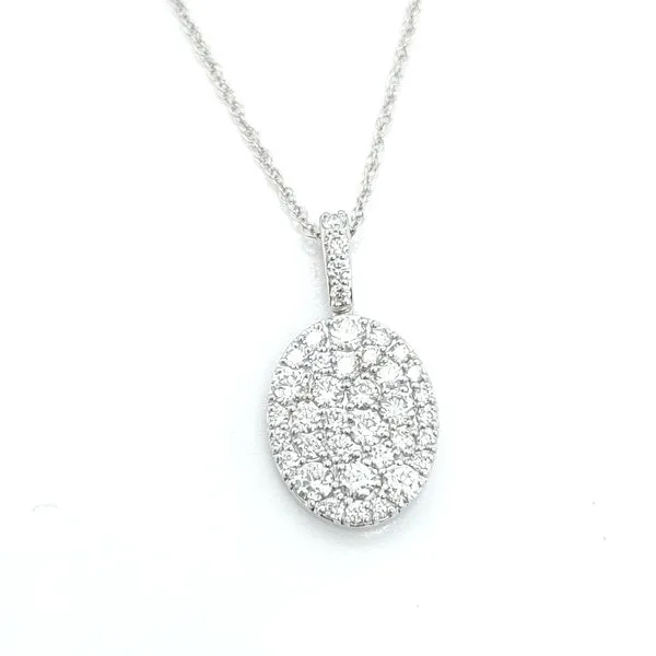 0.80 TCW PAVE DIAMOND PENDANT NECKLACE Image 2 Blue Water Jewelers Saint Augustine, FL
