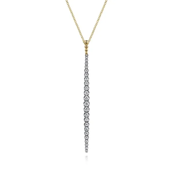 0.73 TCW DIAMOND BAR PENDANT NECKLACE Blue Water Jewelers Saint Augustine, FL