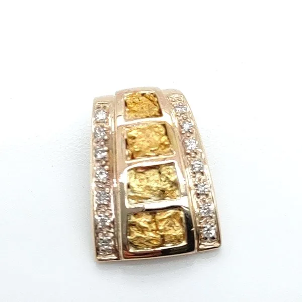 DIAMOND AND GOLD NUGGET PENDANT Image 2 Blue Water Jewelers Saint Augustine, FL