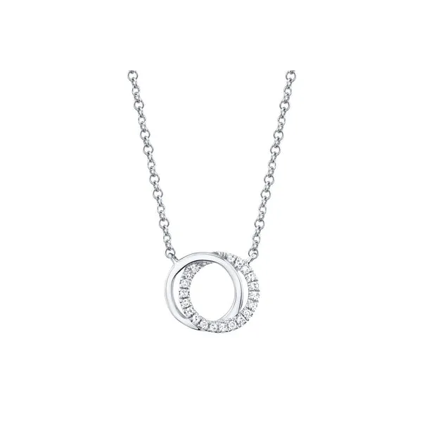 0.07 TCW LOVE KNOT DIAMOND PENDANT NECKLACE Blue Water Jewelers Saint Augustine, FL