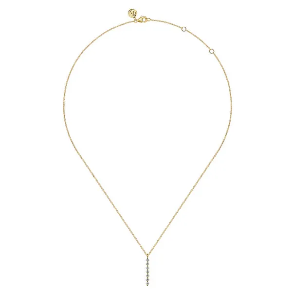 WHITE SAPPHIRE 0.30 TCW BAR NECKLACE Image 2 Blue Water Jewelers Saint Augustine, FL