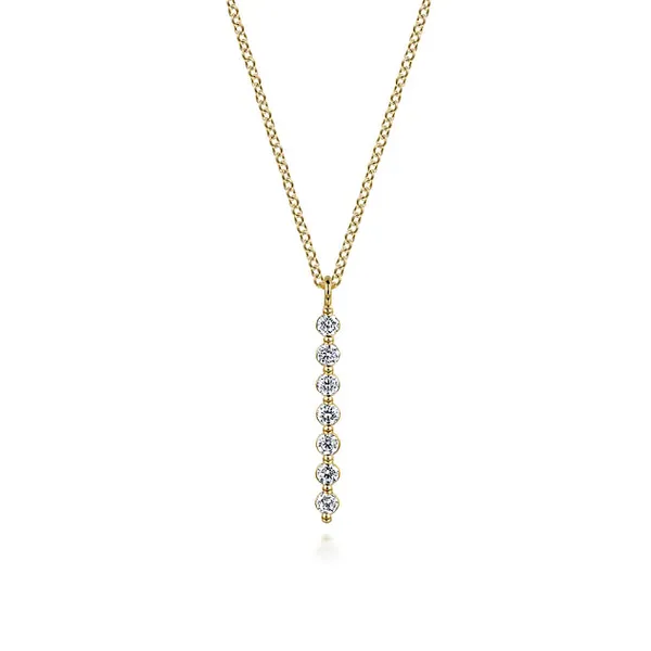 WHITE SAPPHIRE 0.30 TCW BAR NECKLACE Blue Water Jewelers Saint Augustine, FL