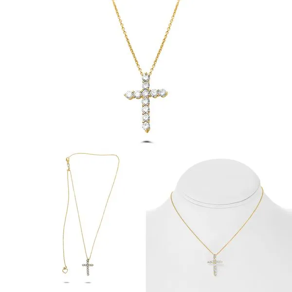 DIAMOND 0.25 TCW CROSS PENDANT NECKLACE Blue Water Jewelers Saint Augustine, FL