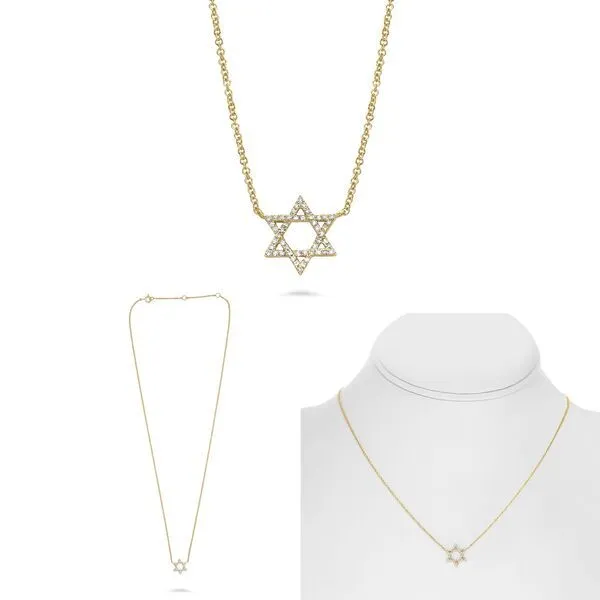 DIAMOND 0.11 TCW STAR OF DAVID PENDANT NECKLACE Blue Water Jewelers Saint Augustine, FL