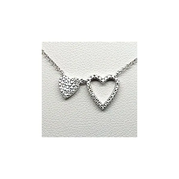 Double Diamond Hearts Necklace Blue Water Jewelers Saint Augustine, FL