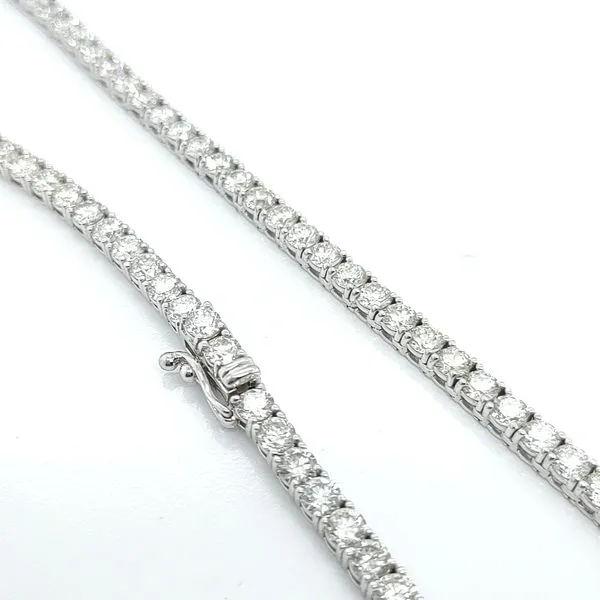 14.92 TCW DIAMOND TENNIS NECKLACE Image 2 Blue Water Jewelers Saint Augustine, FL