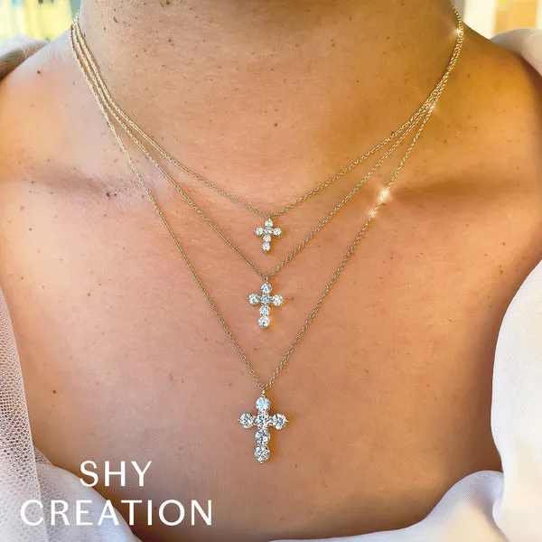 DIAMOND CROSS NECKLACE Image 2 Blue Water Jewelers Saint Augustine, FL