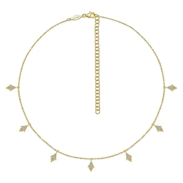 0.21 TCW PAVE DIAMOND KITE DROP NECKLACE Image 2 Blue Water Jewelers Saint Augustine, FL