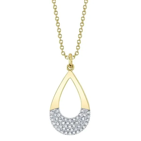 0.12 TCW DIAMOND PAVE TEAR DROP NECKLACE Blue Water Jewelers Saint Augustine, FL