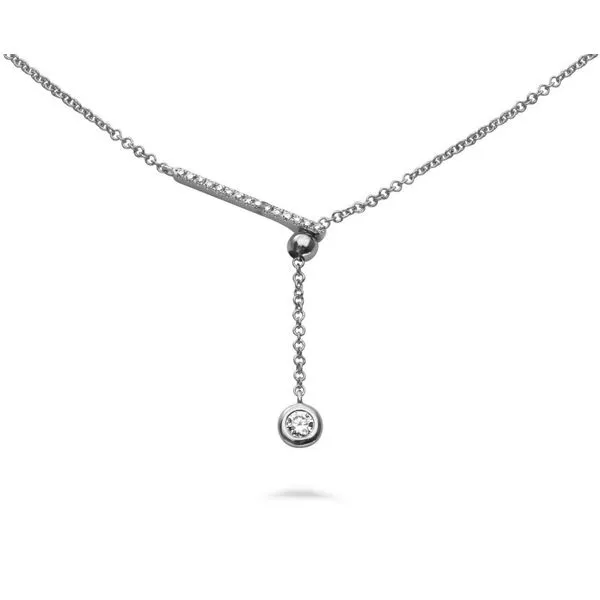 0.12 Tcw Diamond Bar Lariat Necklace Blue Water Jewelers Saint Augustine, FL