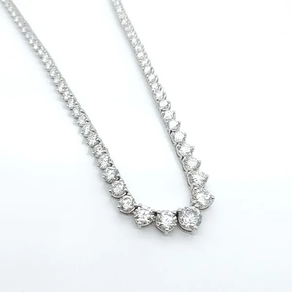 7.33 TCW ROUND LAB-GROWN DIAMOND GRADUATED NECKLACE Image 2 Blue Water Jewelers Saint Augustine, FL