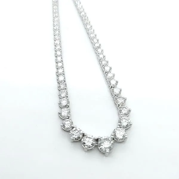 7.33 TCW ROUND LAB-GROWN DIAMOND GRADUATED NECKLACE Image 3 Blue Water Jewelers Saint Augustine, FL