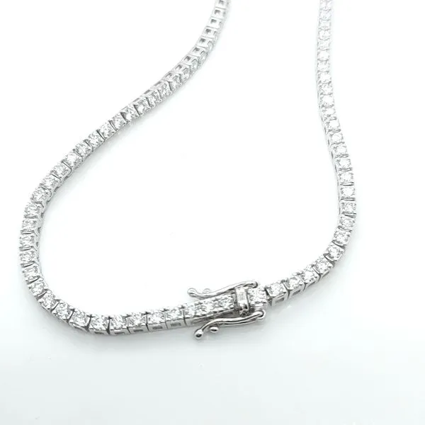 7.00 TCW LAB-GROWN DIAMOND TENNIS NECKLACE Image 2 Blue Water Jewelers Saint Augustine, FL