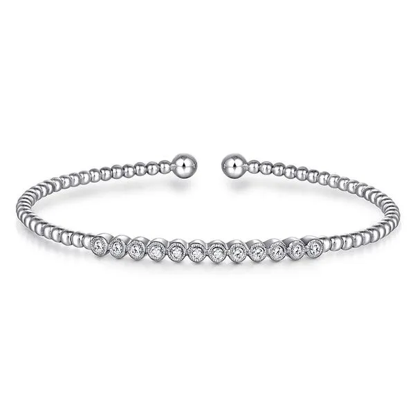 0.15 TCW BUJUKAN DIAMOND BEAD BANGLE Blue Water Jewelers Saint Augustine, FL