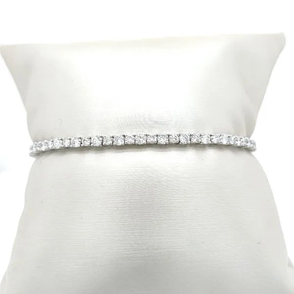DIAMOND 1.75 TCW 14KT WHITE GOLD BANGLE BRACELET Blue Water Jewelers Saint Augustine, FL