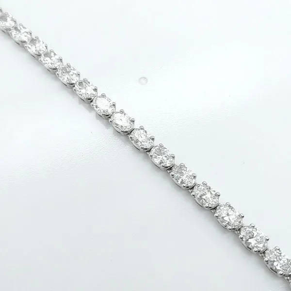 9.00TCW LAB-GROWN OVAL DIAMOND TENNIS BRACELET Blue Water Jewelers Saint Augustine, FL