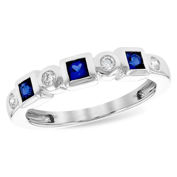 Sapphire And Diamond Band Blue Water Jewelers Saint Augustine, FL