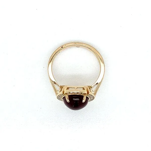 GARNET & DIAMOND RING Image 2 Blue Water Jewelers Saint Augustine, FL