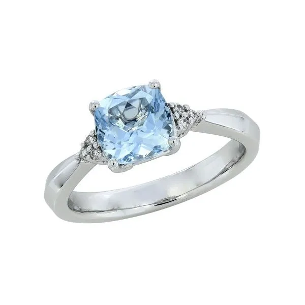 AQUAMARINE DIAMOND RING Blue Water Jewelers Saint Augustine, FL