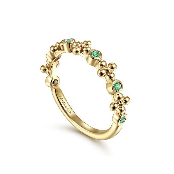 GOLD EMERALD RING Image 2 Blue Water Jewelers Saint Augustine, FL