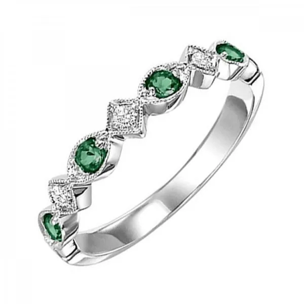 Emerald & Diamond Ring Image 2 Blue Water Jewelers Saint Augustine, FL