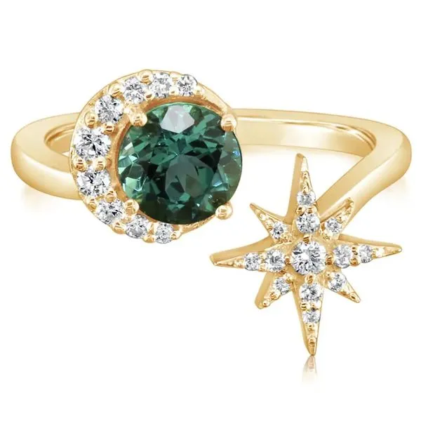 MINT TOURMALINE AND DIAMOND STAR RING Blue Water Jewelers Saint Augustine, FL
